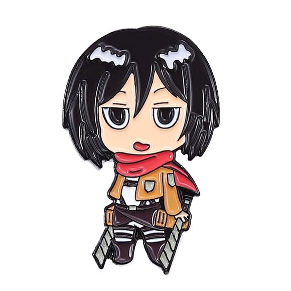Attack On Titan Mikasa Ackerman Enamel Pins 57-1 - Picture 1 of 4